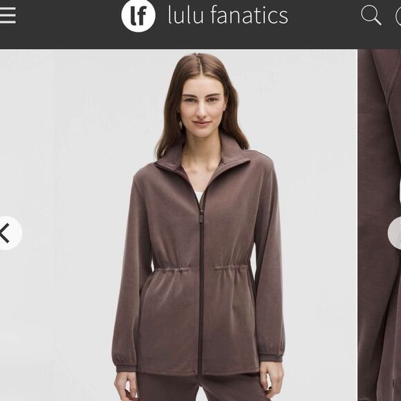 NWT Lululemon Softstreme Cinch-Waist Full-Zip Jacket Sz Small Espresso - Picture 1 of 6